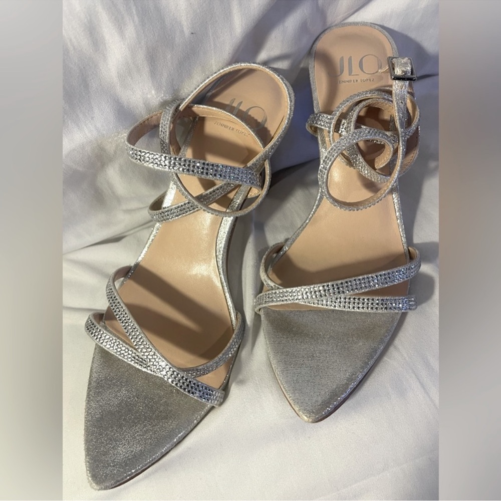 Metallic Strappy Heels